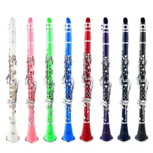 Clarinet ABS 17 Key bB  Flat Soprano Binocular Clarinet with Cleaning Cloth Gloves 10 Reeds Screwdriver Reed Case