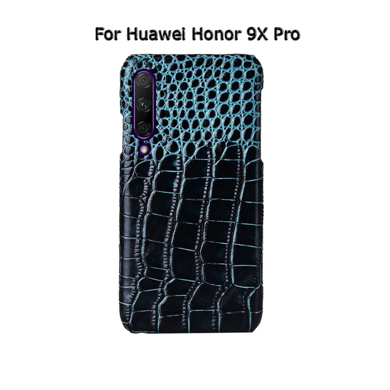 Топ из натуральной коровьей кожи чехол для телефона для huawei Honor 6X 7X 8X Max 8C 9X Pro Чехол из крокодиловой кожи роскошный чехол