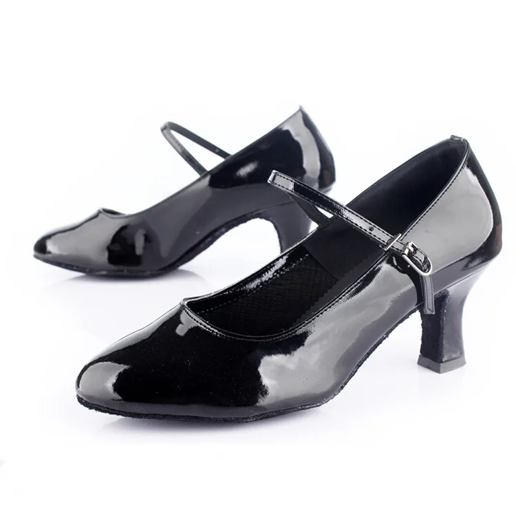 

Adult Companionship Dance Shoe Genuine Product Dance Shoes Soft Bottom Semi-high Heeled Women's Modern Dancing Shoes