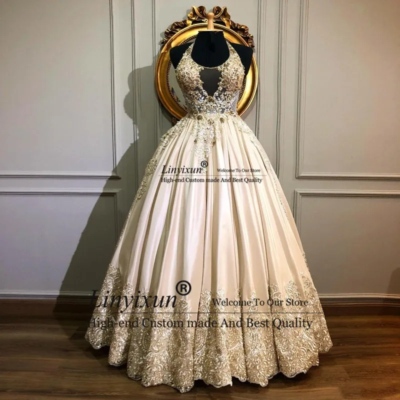 as pic Aso Ebi арабское кружевное сексуальное вечернее платье с бусинами Холтер винтажное ТРАПЕЦИЕВИДНОЕ дешевые платья для выпускного Формальное вечернее платье для второго приема - Цвет: as pic