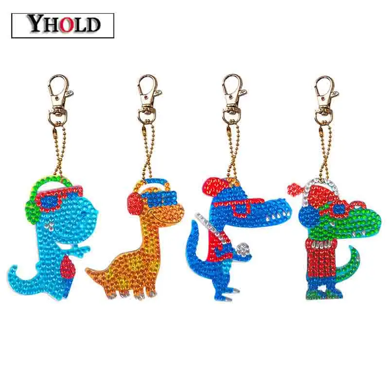 4-6pcs DIY Diamond Painting Keychain Pendant Full Drill Special Shaped Embroidery Cross Stitch Women Bag Decoration | Дом и сад
