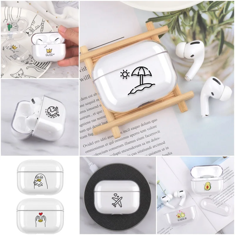 Чехол для AirPods Pro, Роскошный прозрачный чехол для наушников, чехол для Air pods Pro 3 Apple TWS, силиконовый защитный чехол Fundas