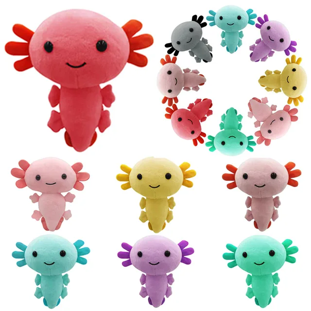 Kawaii Axolotl Plush Toy Cartoon Cute Animal Stuffed Plushie Doll For Kids Birthday Christmas Halloween Gifts Home Decoration 1