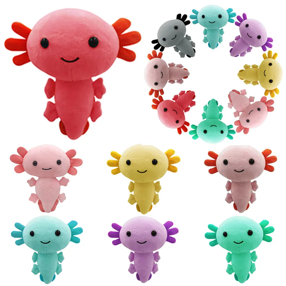 Плюшевая игрушка Kawaii Axolotl мультяшное милое животное мягкая плюшевая кукла для