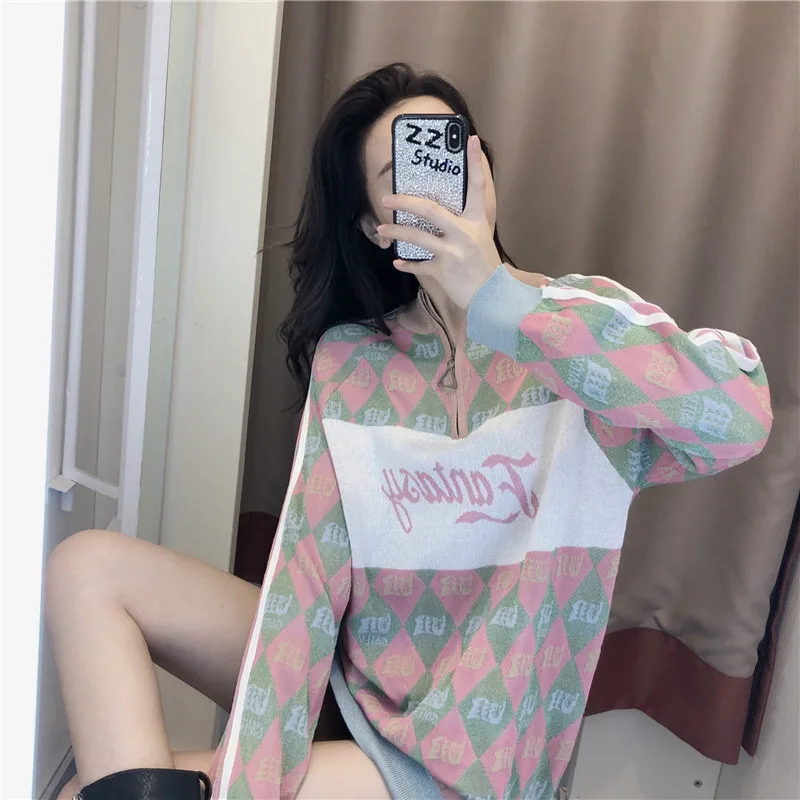 

Woman Sweater Women 2019 New Sweater Autumn Lazy Breeze Pullover Fashionable Temperament Outside Wearing Knitted Sweater Women