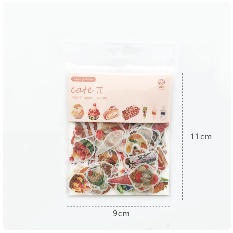 100 шт./упак. Милая мультяшная бумажная наклейка Кот Украшение Наклейка DIY альбом