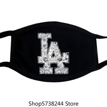 

La Tribal Mask Los Angeles Aztec Logo Tee Adult Mens Black New Washable Reusable Mask