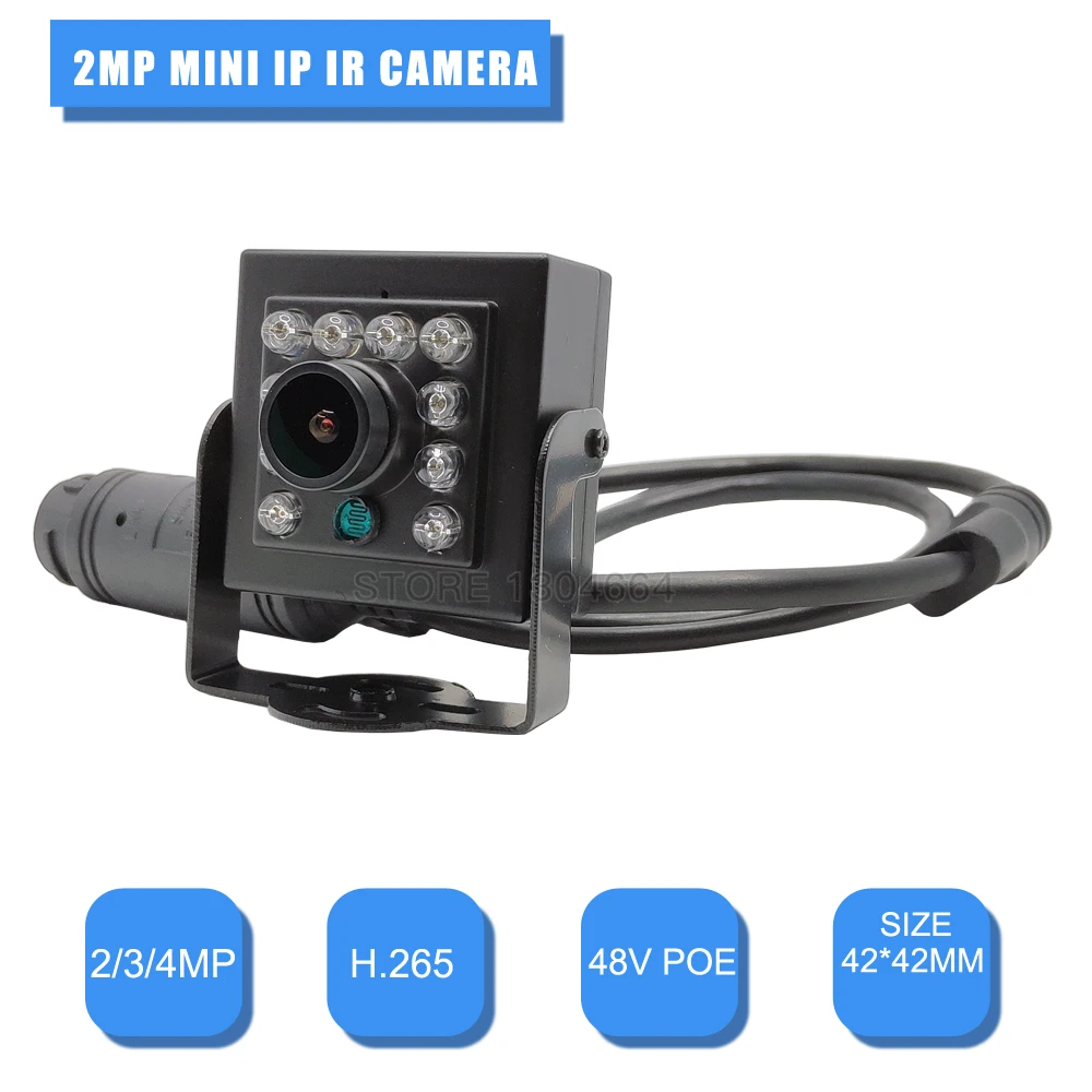 H.265 48V POE Камера 2MP 3MP 4MP IP сети 10 ИК светодиодный Ночное видение домашней