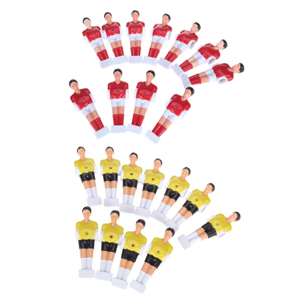 22 PCS Red & Yellow Foosball Men Table Soccer Player Indoor Game for Football Lovers