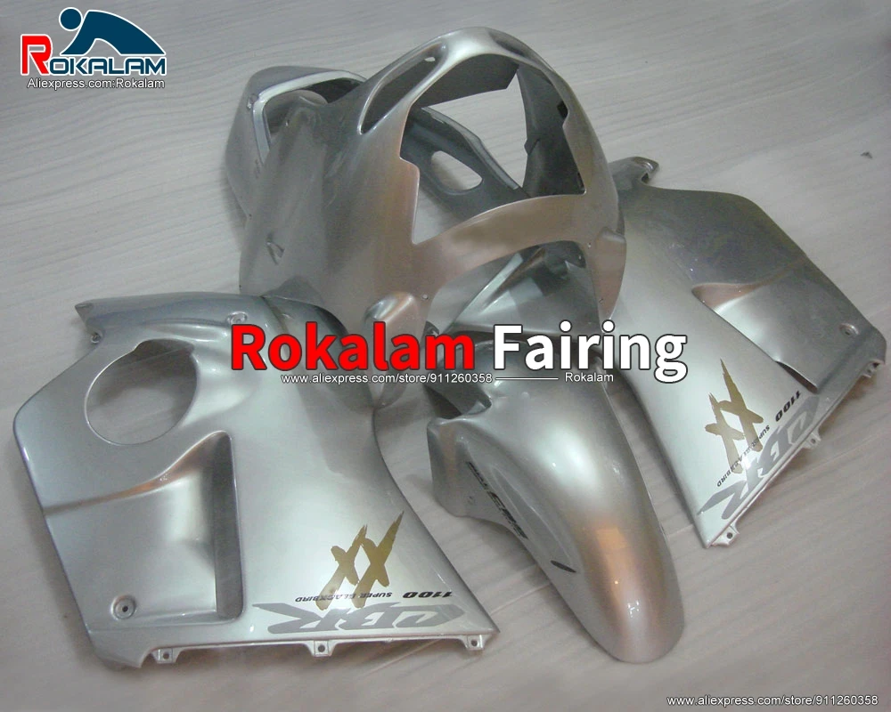 

Для Honda CBR1100XX 1996 1997 98 CBR1100 XX 2000 2001 CBR1100-XX 2005 2007 комплект серебряных обтекателей для кузова мотоцикла (литьё под давлением)