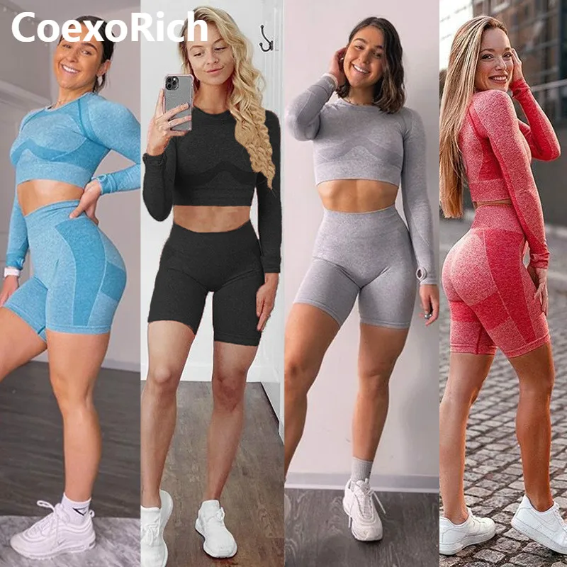Спортивный комплект женский спортивный костюм одежда для фитнеса тренажерного
