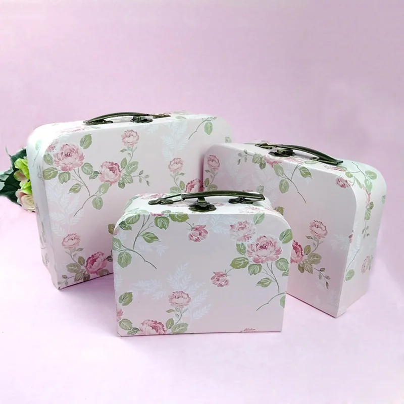 Романтический 3 шт набор идиллическая коробка для свадебного подарка вечное мыло в подарочной коробке цветок подарочная коробка винтажный чемодан