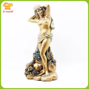 

LXYY MOULD European Style Character Eve Ladies Candle Plaster Resin Silicone Mold