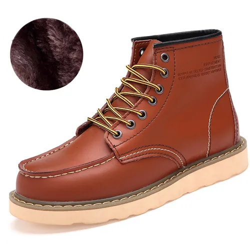 velvet brown Плюшевые ботинки; мужские высокие ботинки martin в британском стиле; chaussure homme; модная рабочая обувь для мужчин; кожаные ботинки; хорошее качество - Цвет: velvet brown