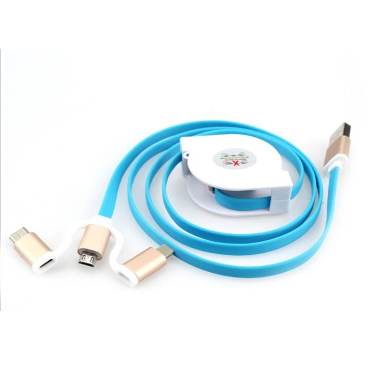 3 в 1 Выдвижной Usb type C кабель зарядного устройства для samsung Android Iphone