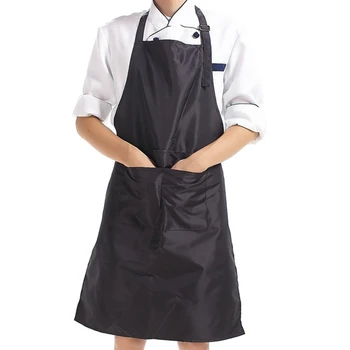 

Black Barber Waterproof Aprons Adjustable Sleeveless Cooking Work Aprons Kitchen Apron Schort Chef Apron Tablier Barbe