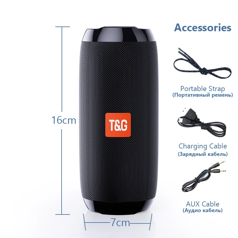 TG117 Outdoor Portable Wireless Speaker with TF Card FM Radio Aux Input portable speaker