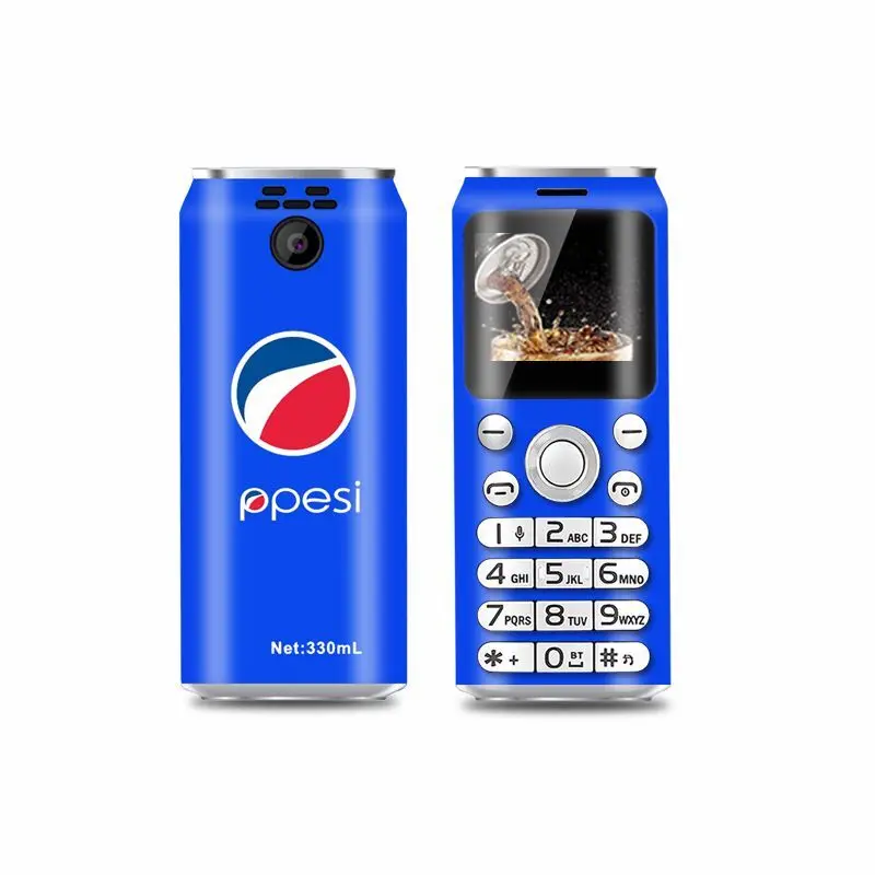 Blue Мини мобильные телефоны милый Карманный SATREND K8 1," телефон в форме колы MP3 Bluetooth dialer запись звонков две sim-карты маленькие мобильные телефоны - Цвет: Blue