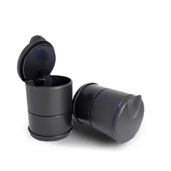 

2020 Portable Ashtray For Car Black Ashtrays With Lids Cylinder Cigarette Ashtray With Detachable Storage Box without light
