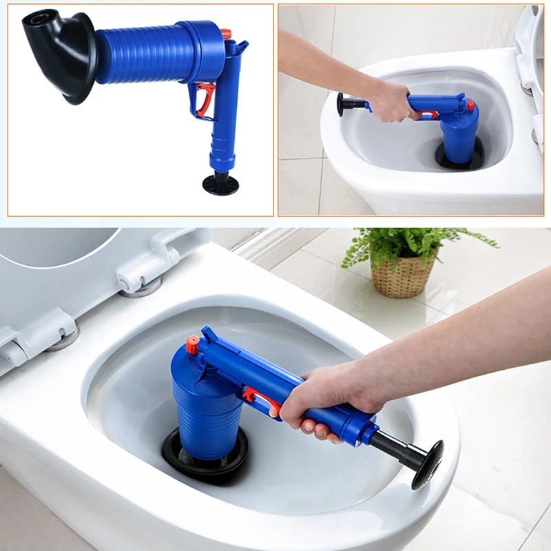 Toilet Air Power Drain Blaster Gun Manual Plunger Pipe Clog Dredger Remover Floor Drain Blaster Toilets Sink Bath Kitchen Clean