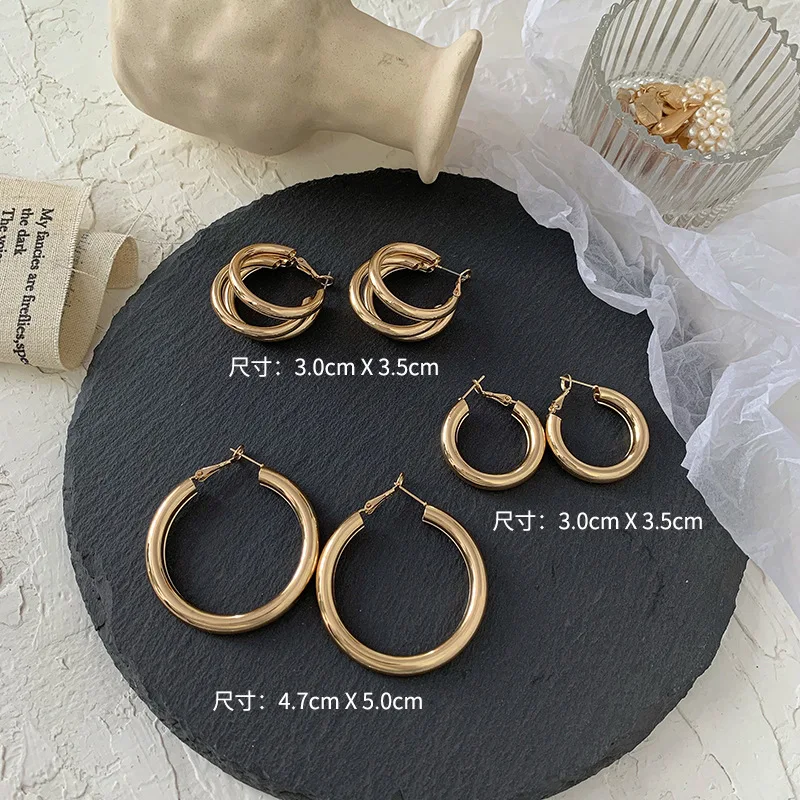 metal hoop earrings