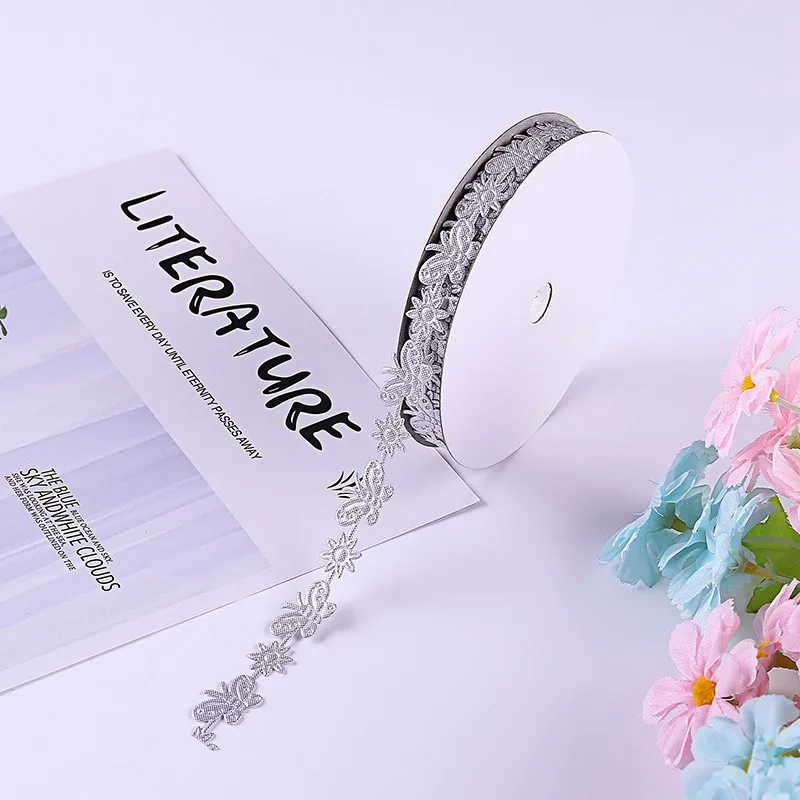 20 ярдов Малан Бабочка полиэстер ribbons1.5cm рукоделие Упаковка для подарков лента DIY аксессуары ручной работы лента украшения дома - Цвет: 12 Silver