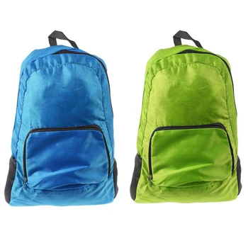 

2Pcs Lightweight Foldable Waterproof Nylon Women Men Skin Pack Backpack 20L Travel Outdoor Sports Camping Hiking Bag Rucksack(La