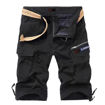 

Men Sports Shorts Leisure Pants Loose Big Multi-size Bag Overalls Thin Section Seven Points Pants Tide Pure Cotton Shorts