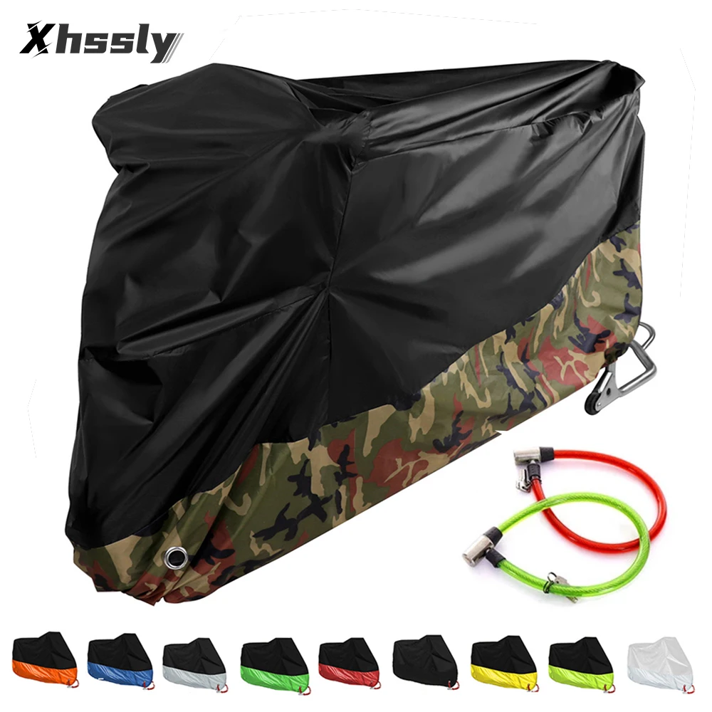 

Motorcycle Covers motorbike Cover Raincoat moto Scooter UV Protector Tent For Suzuki C50 Boulevard Burgman 125 Bandit 1250 Gs500