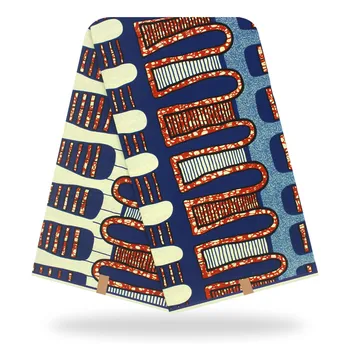 

100% cotton Ankara real wax print fabrics 6yards 2020 High quality African Veritable Wax Fabric For Wedding Dress