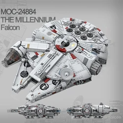 Jeu de construction créateur Star Plan, navire spatial millenium Falcon par Stifos, modèle de série de film, briques à monter soi même, jouets cadeaux pour enfants, MOC 24884 