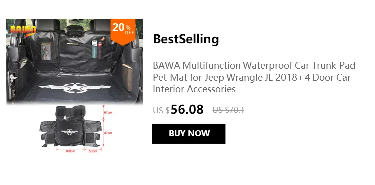 BAWA интерьерные молдинги для Jeep Wrangler JL, красный набор для украшения салона автомобиля, наклейки для Jeep Wrangle jl