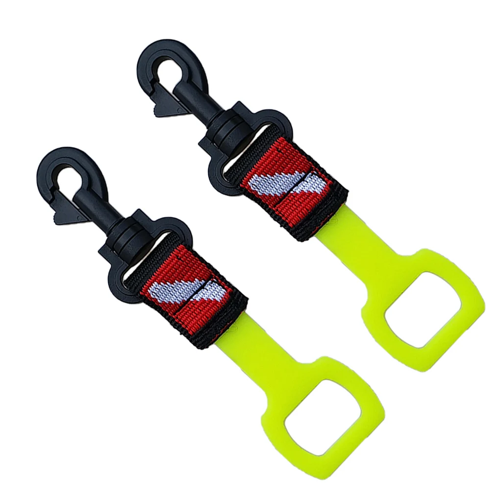 2Pcs/Set Scuba Diving Regulator Octopus Holder with 2.5cm Webbing and Plastic Clip - Underwater Equipment Accessories