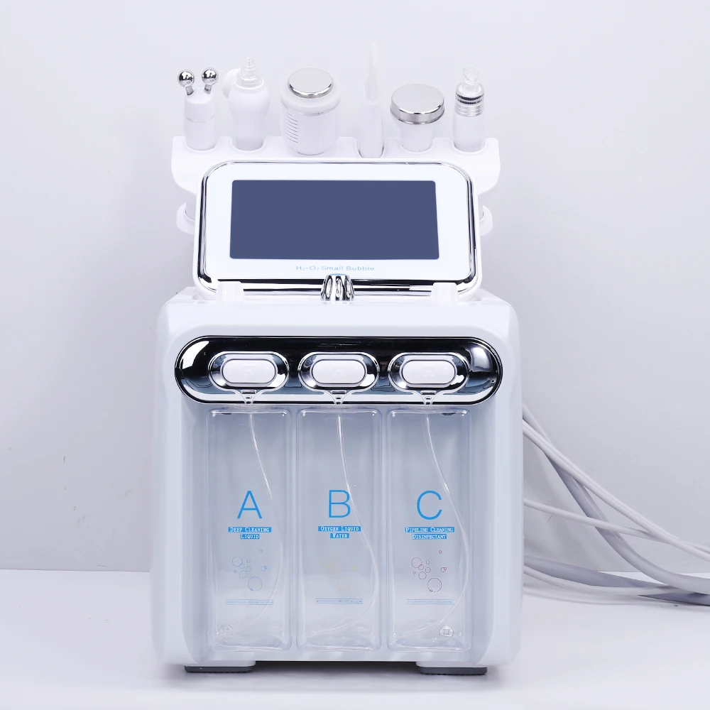 6 In 1 Water Oxygen Jet Peel Hydra Beauty Skin Cleansing Hydra Dermabrasion Facial Machine Water Aqua Peeling Facial Beauty Instrument
