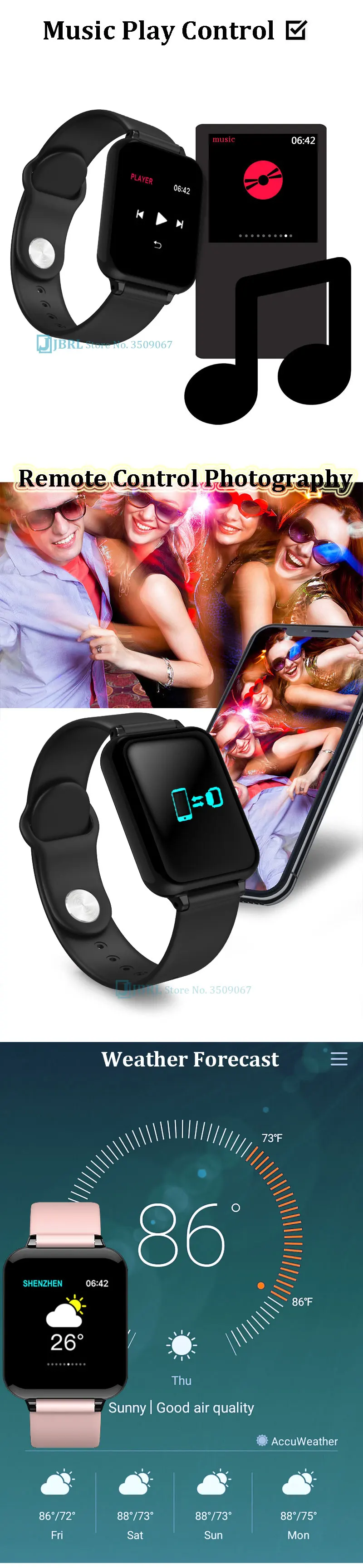 Умные часы B57c для женщин и мужчин, умные часы для Android, IOS, электроника, умные часы, фитнес-трекер, силиконовый ремешок, Смарт-часы, часы