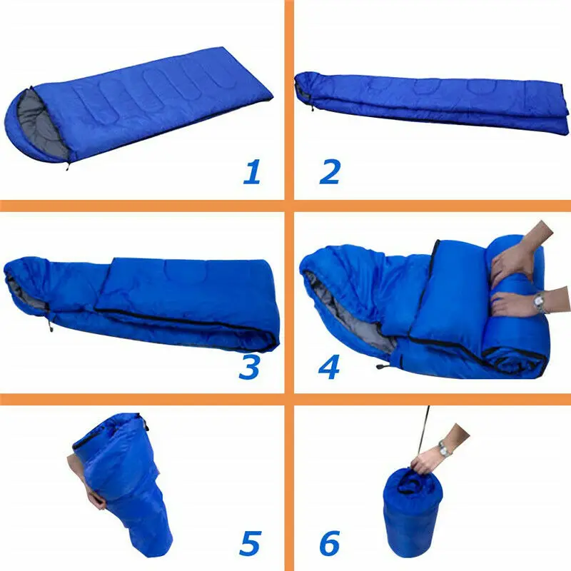 210cmx75cm Multifuntional Envelope Sleeping Bag Warm Hooded Summer Sleeping Bags Outdoor Camping Adult Travel Lazy Sleep Bag 2