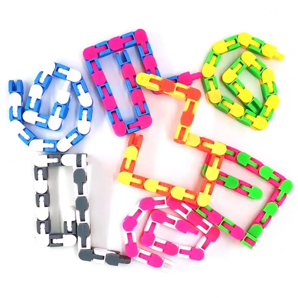 24 Links Wacky Tracks Fidget Toy ADHD Anxiety Stress Relief Snake Sensory Toy UK 