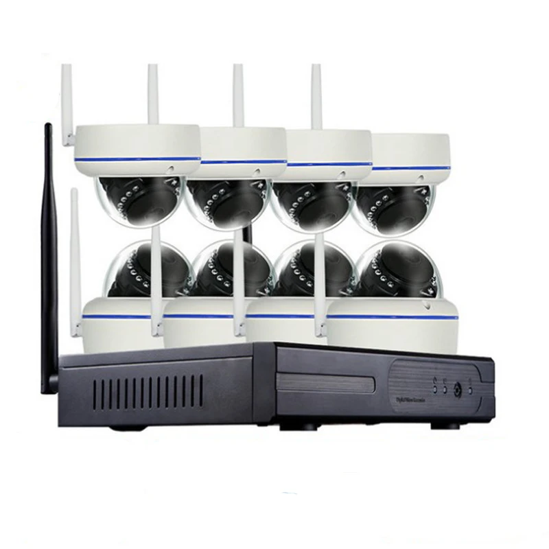 CCTV 8CH P2P 1080P wifi H.265 NVR IR Крытый антивандальный купол Видео Беспроводная ip-камера система наблюдения 1 ТБ 2 ТБ HDD опционально