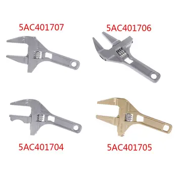 

Adjustable Wrench with Aluminium Alloy Large Open End Universal Spanner Repair Tool for Water Pipe Screw Bathroom