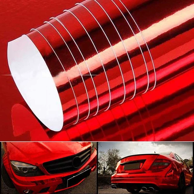 5meters Red Chrome Covering Film Car Stickers Vinyl Wrap Motorcycle  Wrapping Foil Cricut Body Decal Auto Carbon Fiber Air Wrap - Car Body Film  - AliExpress