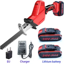 36VF Портативная зарядка Беспроводная электрическая литий-ионная возвратно-поступательная пила дерево Металл Пилы Режущий Инструмент Электроинструмент