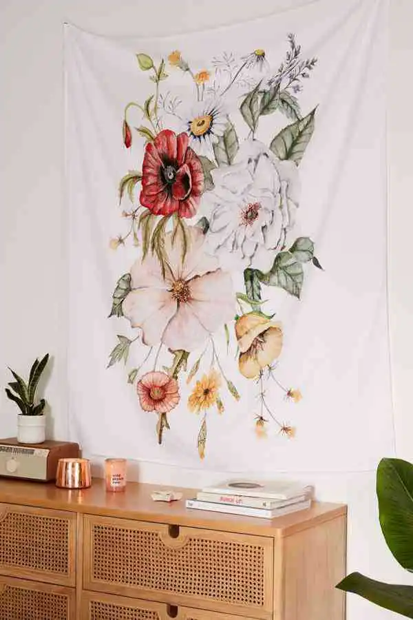 Bohemian Print Tapestry Mandala Flower Wall Hanging Cloth Dorm Art Carpet Picnic Mat