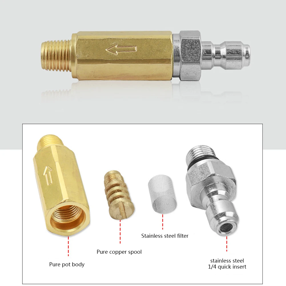 1/4 насадка для очистки мойки под давлением, фильтр с резьбой, простая установка, нержавеющая сталь, для дома и сада, износостойкая, быстрая вставка, уплотнение