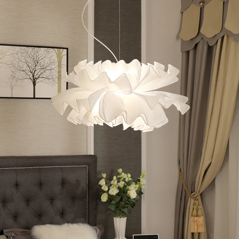 

60cm Gauze Pendent Lights Nordic Creativity Led Modern Hanging Lamp Home Decor Warm Lighting Fixture for Bedroom Living Room