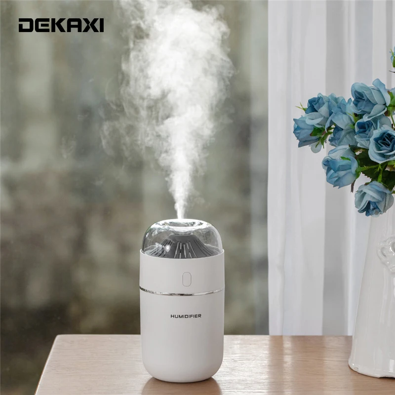 DEKAXI 320 мл Белый вулкан ультразвуковой увлажнитель USB автомобильный тумана очиститель воздуха Арома диффузор