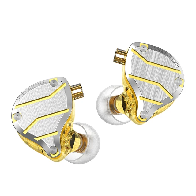 QKZ ZXN ZS10 Pro Noise Cancelling Earphones Headphones Sport in Ear Monitor Metal Headset ZXN Gold Mic