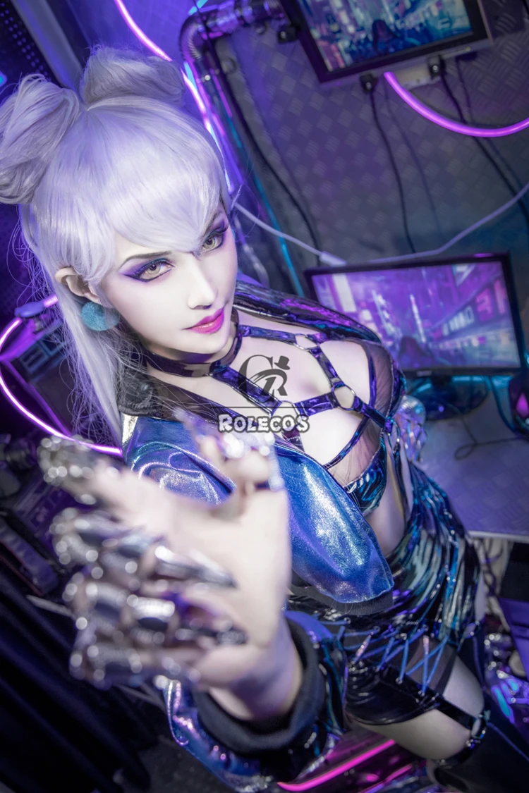 Rolecos Game Lol Kda Cosplay Costume Evelynn Women Sexy All Out Halloween Bra Skirt Full Set -Zentai shop online Hfdf4172eb83e43d08688bb95b6c024d88.jpg