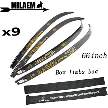 

2pcs 66inch Archery X9 ILF Recurve Bow Limbs Lntermediate Limbs Graphite Foam 20-44Lbs Recurve Bow Hunting Shooting Accessories