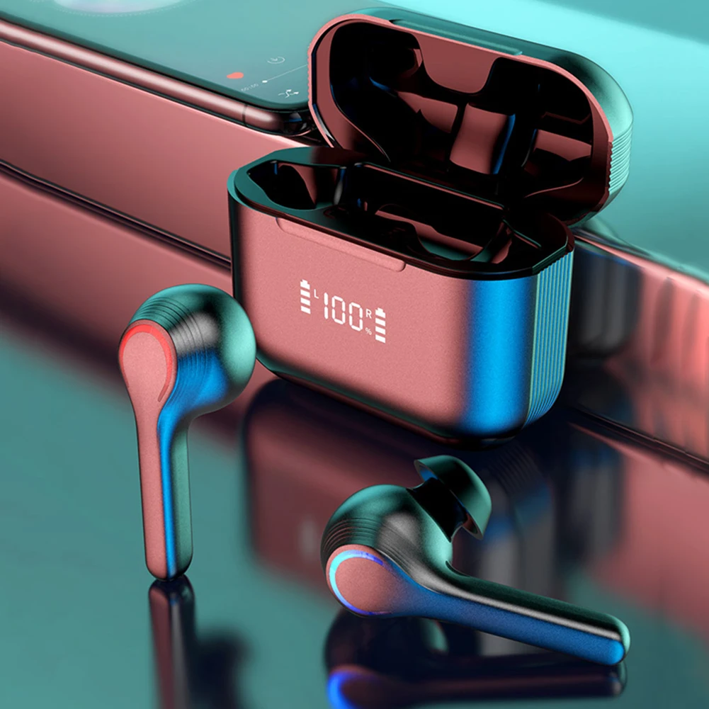 TWS Bluetooth Earbuds Wireless Stereo Headphones with Mic for Phone Laptop PC Sports Fitness Wireless Headsets Stereo