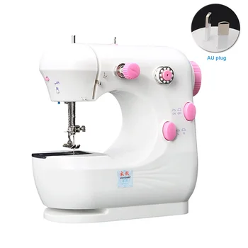 

Non Slip Mini Portable Mending Household Double Threads Pedal Electric Sewing Machine Desktop With Light Tailor DIY Craft